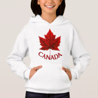 Kid's Canada Flag Hoodie Maple Leaf Kid's Hoodie
