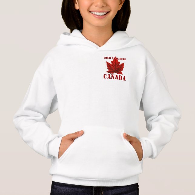 Kid's Canada Jacket Personalised Canada Hoodie (Front)