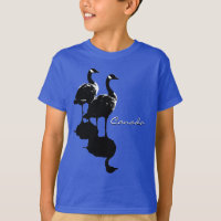 Kid's Canada Souvenir T-shirt Canadian Goose Shirt