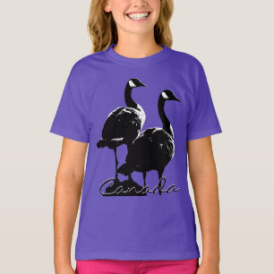 Kid's Canada Souvenir T-shirt Canadian Goose Shirt