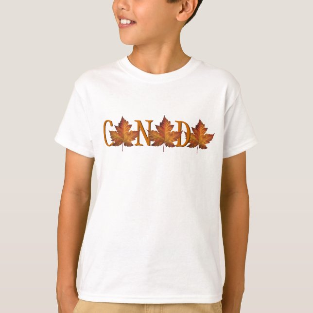 Kid's Canada T-shirt Canada Souvenir Tee Shirt (Front)