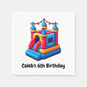 Kids Castle Party Bounce House Birthday Jump Party Napkin