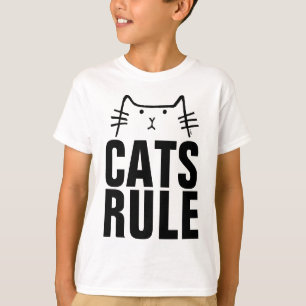 Kids CATS RULE Funny Cat T-shirts