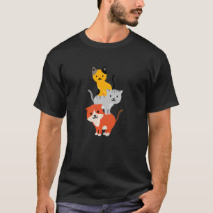 Kids Cats stacked for children's birthdays T-Shirt