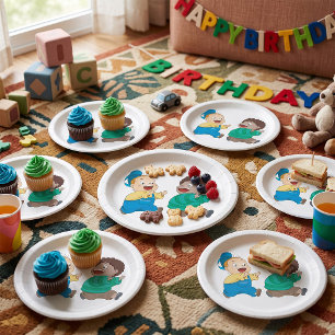 Kids Chasing Paper Plates