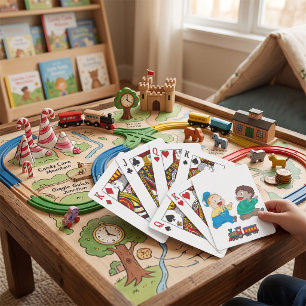 Kids Chasing Playing Cards