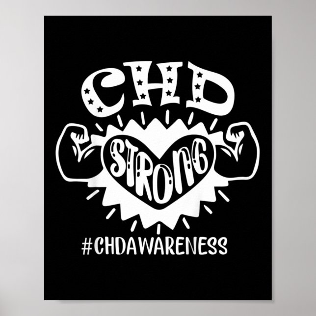 Kids Chd Awareness Children's Heart Disease Ba  Poster (Front)