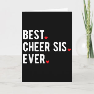 Kids Cheer Sister Cheerleading Best Ever Valentine Card