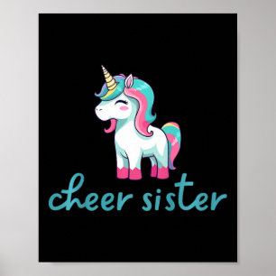Kids Cheer Sister Cheerleading Poster