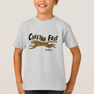 Kids Cheetah Fast Running Sports Trendy Fun Gift T-Shirt