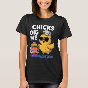 Kids Chicks Dig Me Easter Boys T-Shirt