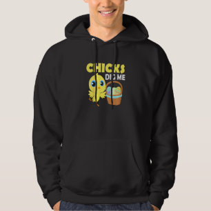 Kids Chicks Dig Me Easter Joke Egg Basket Cute Tod Hoodie