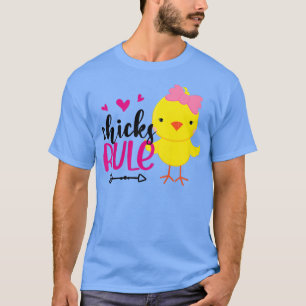 Kids Chicks Rule Cute Chicken Baby Chicken Happy E T-Shirt