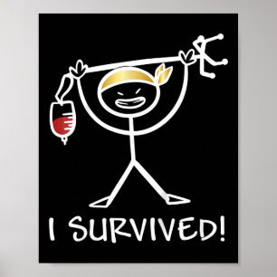 Kids Childhood Cancer Awareness I Survived Gold Ri Poster