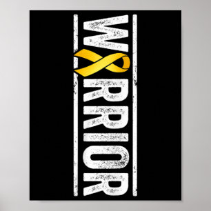 Kids Childhood Cancer Warrior Paediatrics Golden A Poster