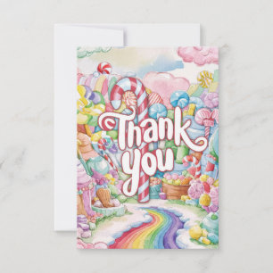 Kids Children Candyland thank you card