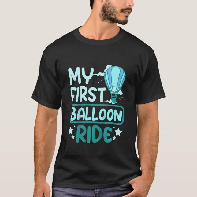 Kids Children my first hot air balloon ride T-Shirt (Front)