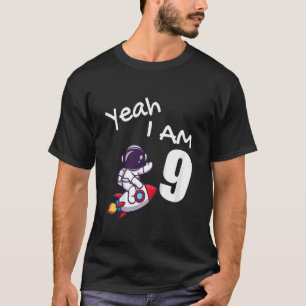 Kids Children's Astronaut  9th Birthday Boys 9 Yea T-Shirt