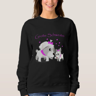 Kids Children's Big Sister Idea Dog Puppy Sweatshirt