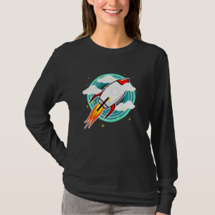 Kids Childrens Rocket Retro For Young Astronauts S T-Shirt