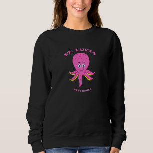 Kids Children's St Lucia West Indies Octopus Vacat Sweatshirt