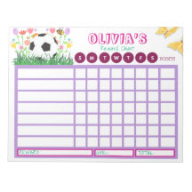 Kids Chore Chart, Personalised Soccer Reward Chart