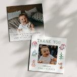 Kids Christmas 2 Photo Thank You<br><div class="desc">Teach your children the art of gratitude with our personalised thank you cards. Each card is a heartwarming masterpiece featuring your favourite photos,  a festive greeting,  and adorable Christmas-themed watercolour illustrations. A perfect way to appreciate gift-givers,  these cards promise to leave an enduring impression on the recipients.</div>