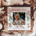 Kids Christmas 2 Photo Thank You<br><div class="desc">Teach your children the art of gratitude with our personalised thank you cards. Each card is a heartwarming masterpiece featuring your favourite photos,  a festive greeting,  and adorable Christmas-themed watercolour illustrations. A perfect way to appreciate gift-givers,  these cards promise to leave an enduring impression on the recipients.</div>