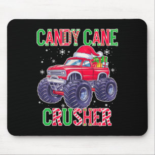 Kids Christmas Candy Cane Crusher Xmas Monster Tru Mouse Pad