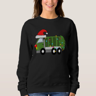 Kids Christmas City Trash Recycling Garbage Truck  Sweatshirt