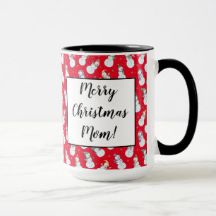 Kids Christmas Cute Snowman in Hats Mug