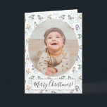 Kids Christmas Cute Snowman in Hats White Photo Note Card<br><div class="desc">Create a beautiful Christmas holiday gift for everyone you love. This artist-designed Xmas pattern is perfect to use for a Christmas party at home, or with family. This cute design features white snowmen in various types of winter hats, beanies, knit hats, stocking caps, and top hats. This is a great...</div>