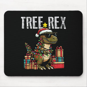 Kids Christmas Dinosaur Tree Rex Xmas Trex Toddler Mouse Pad