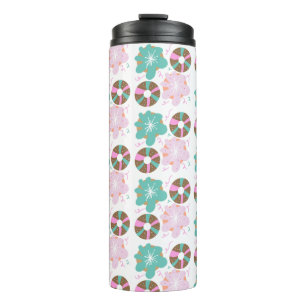 Kids Christmas Doughnuts Doodle Pink  Thermal Tumbler