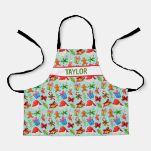 Kids Christmas Goodies All Over Print Personalised Apron