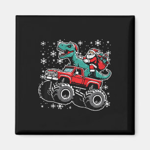Kids Christmas Monster Truck Dino Santa Xmas Toddl Magnet