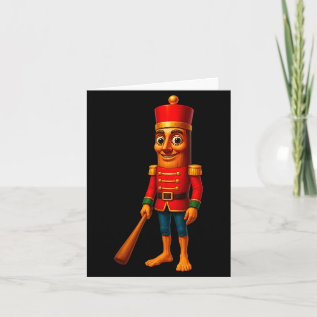 Kids Christmas Pajama Tung Sahur Nutcracker Brainr Card (Front)