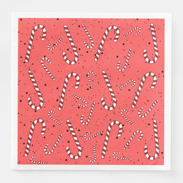 Kids Christmas party celebration and family red Napkin (Front)