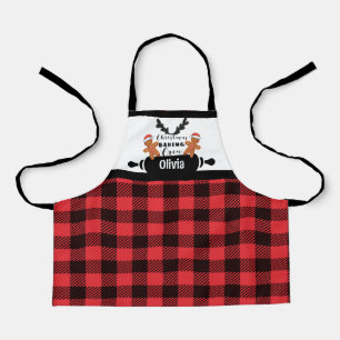 Kids Christmas Personalised Plaid Apron