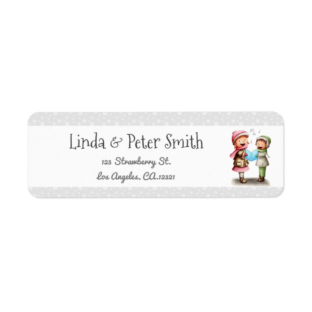 Kids Christmas Return Address label (Front)
