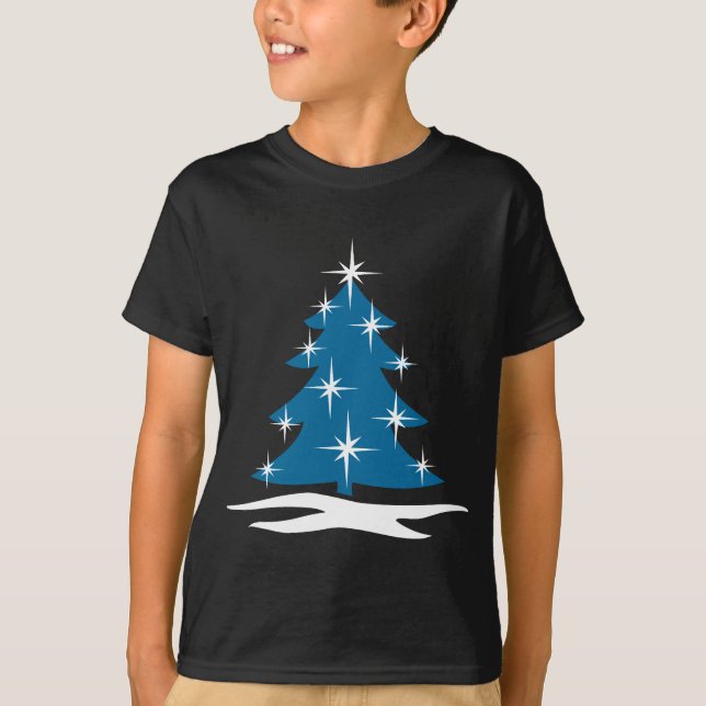 Kid's Christmas T-shirt Blue Holiday Classic Tee (Front)