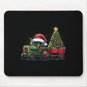 Kids Christmas Tractor Santa Xmas Farm Truck  Mouse Pad