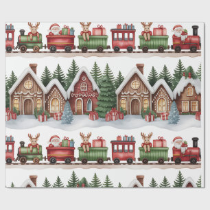Kids Christmas Wrapping Paper – Toyland and Train 