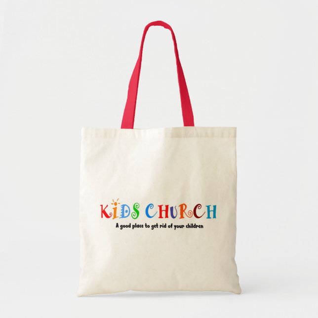 Kids Church Christian Gift Tote Bag (Front)
