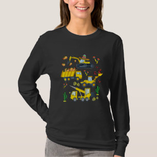Kids Cinco De Mayo Taco Construction Crane Truck T T-Shirt