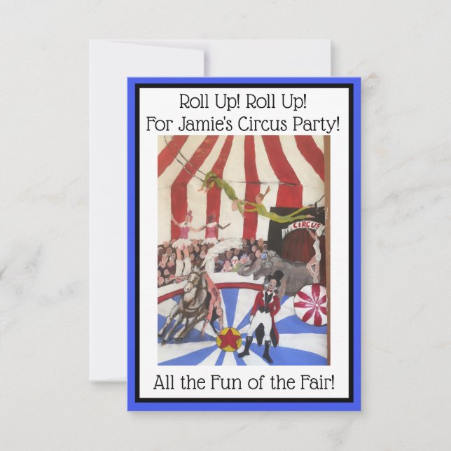 Kids Circus Party Invitation -Art Invite (Front)