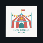 Kid's Circus Theme Birthday Party Napkins<br><div class="desc">Customisable kid's circus theme birthday party napkins for your child's birthday party. Customise the text with you child's name. 

Visit our store to see all of our invitations   party products.</div>