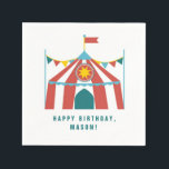 Kid's Circus Theme Birthday Party Napkins<br><div class="desc">Customisable kid's circus theme birthday party napkins for your child's birthday party. Customise the text with you child's name. 

Visit our store to see all of our invitations   party products.</div>