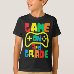Kids Ck To School Video Game On Gamer Third Grade T-Shirt