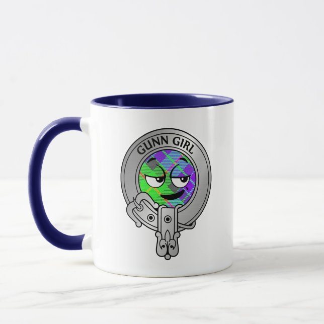 Kids Clan Gunn Crest & Tartan Mug (Left)